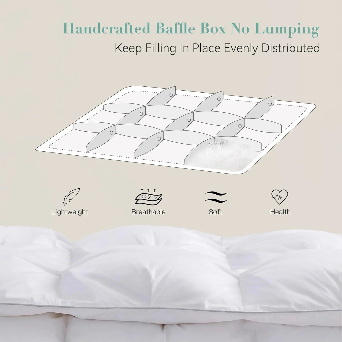Linfoyer Goose Down All-Season Warmth Ultra-Soft Comforter