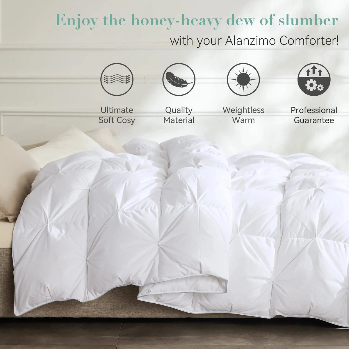 Linfoyer Goose Down All-Season Warmth Ultra-Soft Comforter