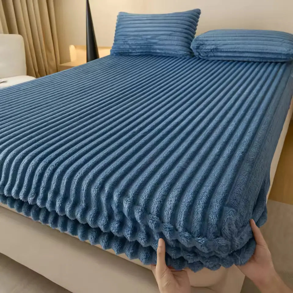 Linfoyer Luxury Faux Fur Bed Sheet