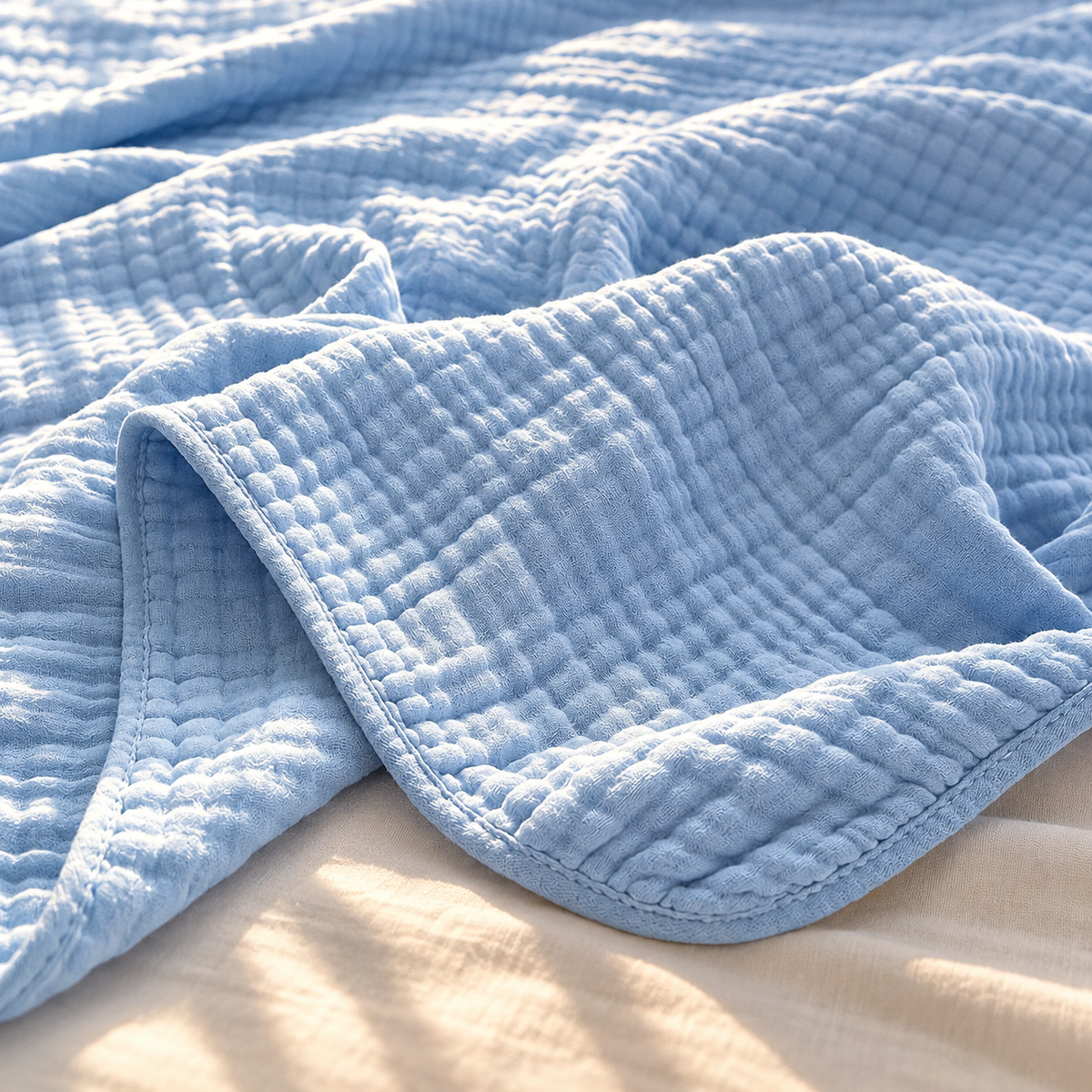 Linfoyer Cotton Muslin Boho Throw Blanket