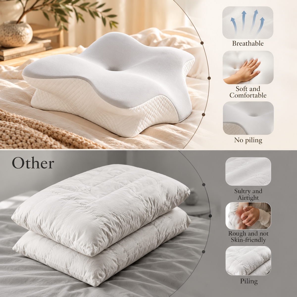 Linfoyer Contour Pillows 2.0: Elevated & Enhanced Thickness
