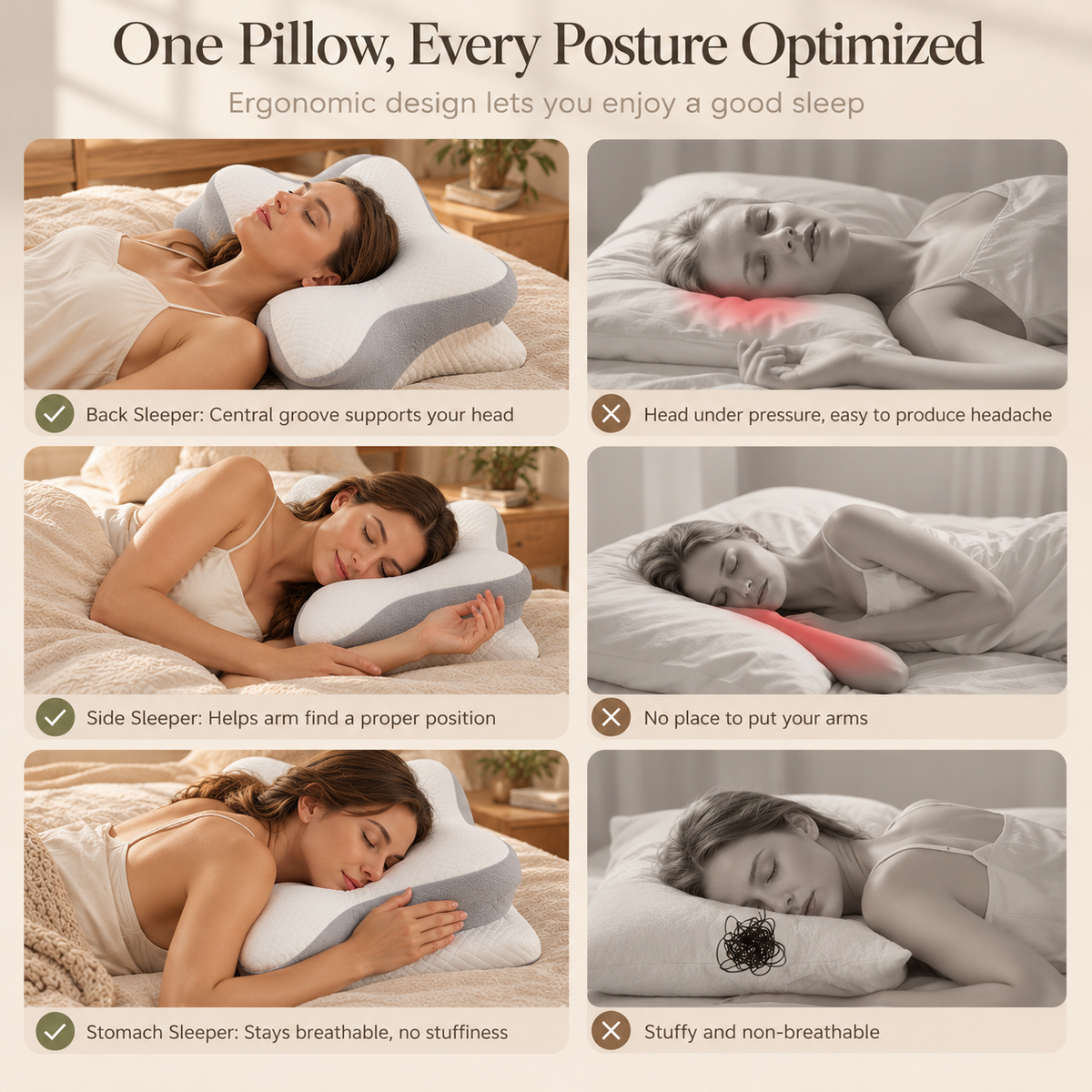 Linfoyer Contour Pillows 2.0: Elevated & Enhanced Thickness