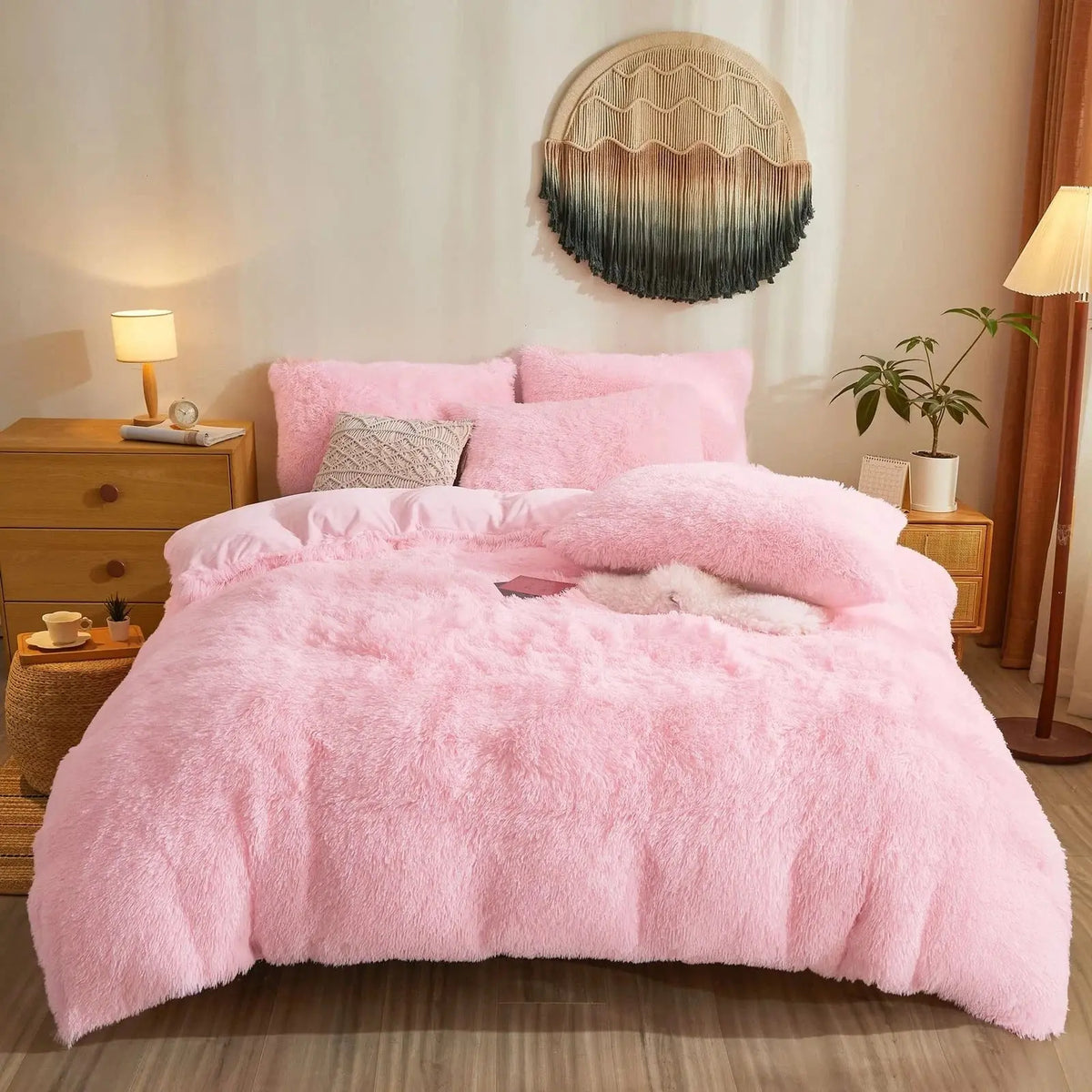 Linfoyer Plush Duvet Cover Set (4 Pcs)