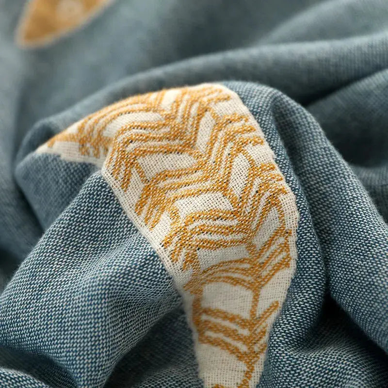 Linfoyer Fish Muslin Throw Blanket
