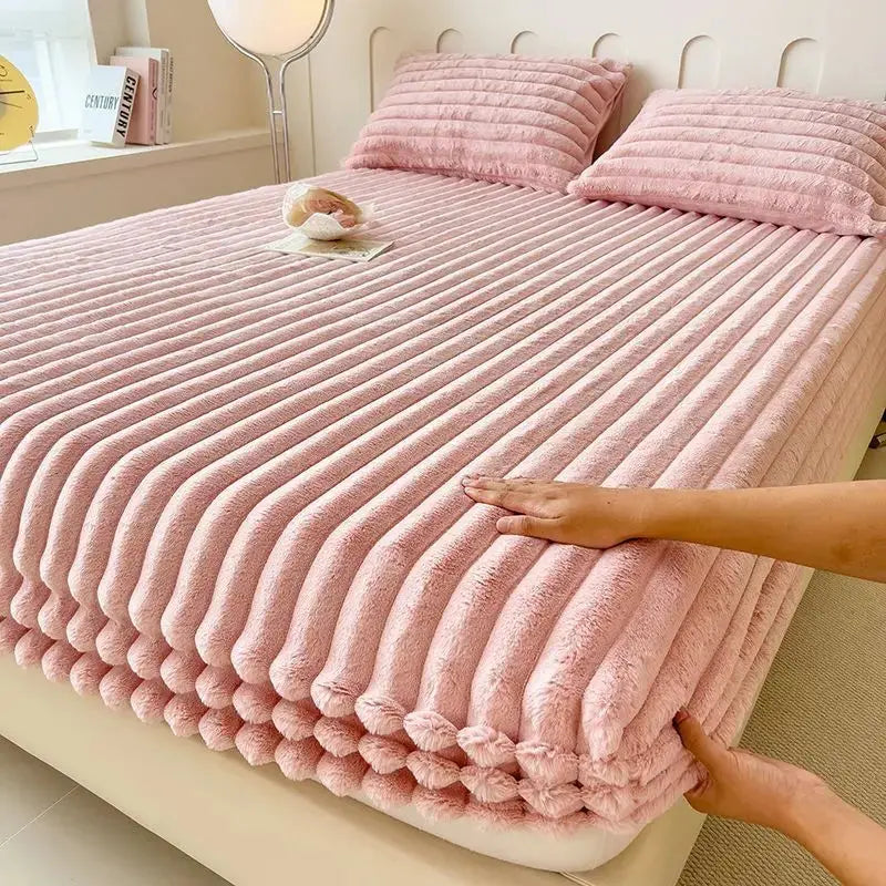 Linfoyer Luxury Faux Fur Bed Sheet