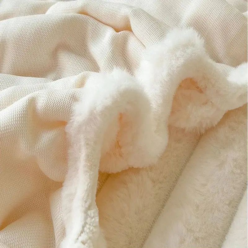 Linfoyer Luxury Faux Fur Bed Sheet