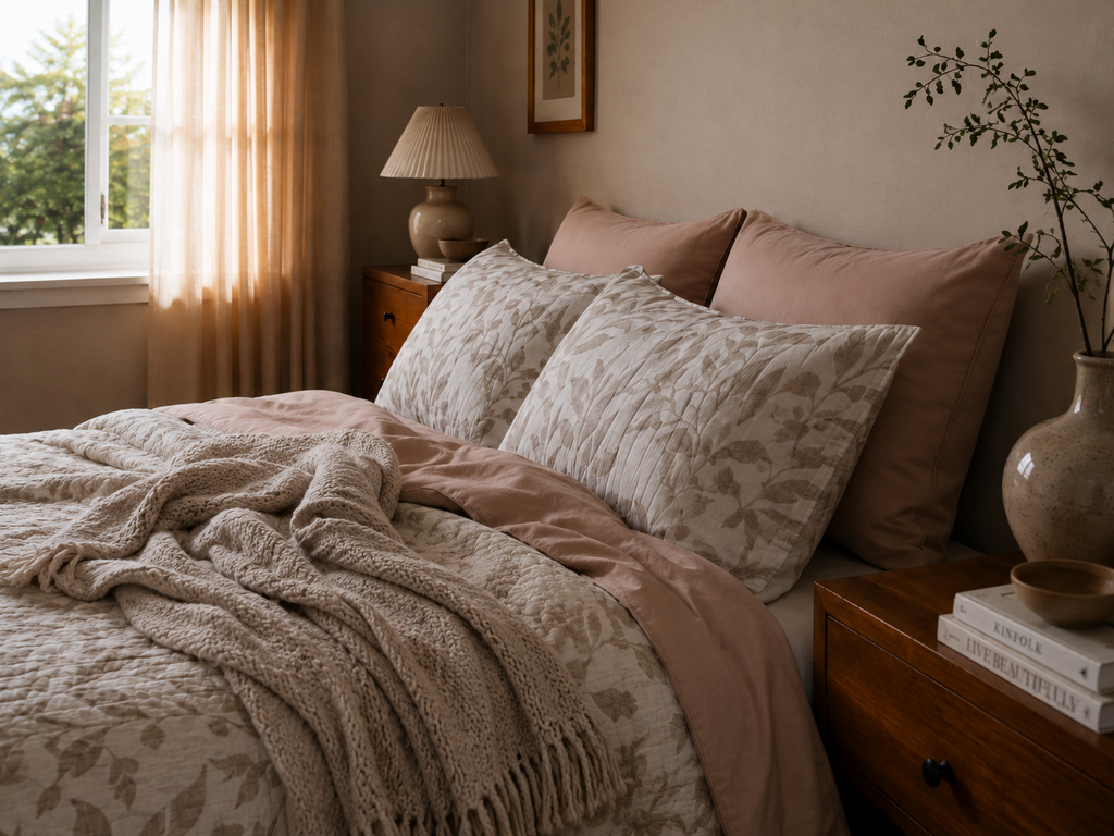 Linfoyer 4-Piece Floral Duvet Cover Set