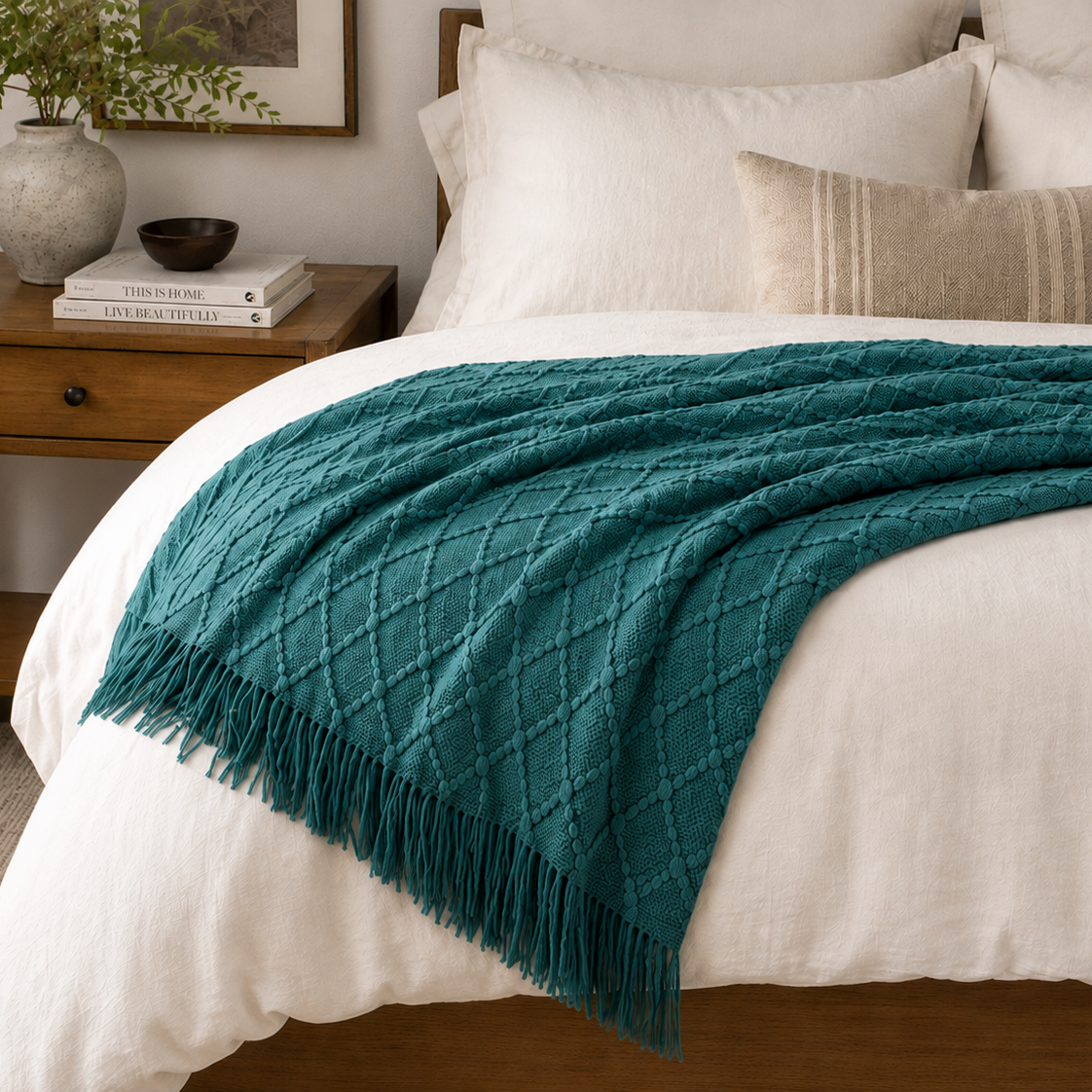 Handcrafted Threaded Throw Blanket