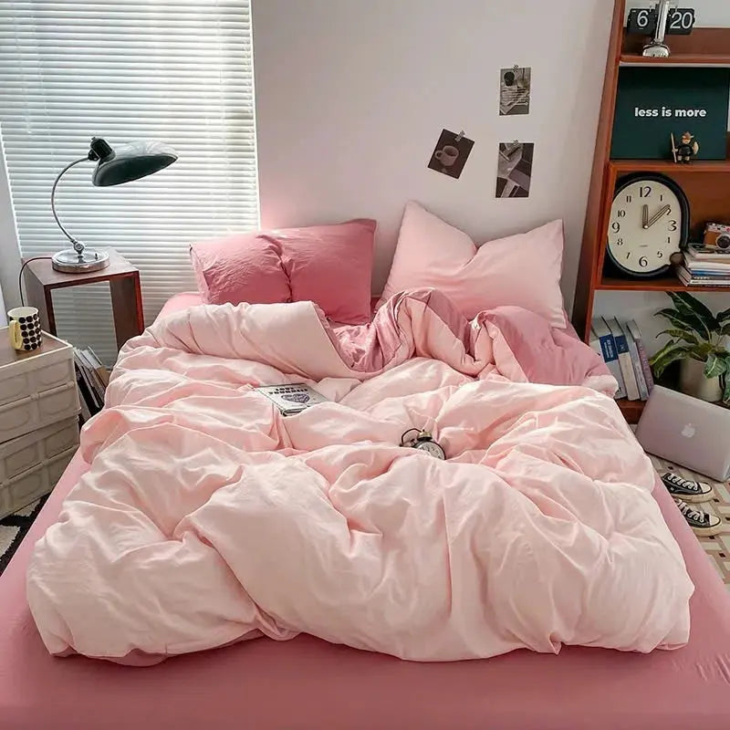 Linfoyer Pink Cotton Bedding Set