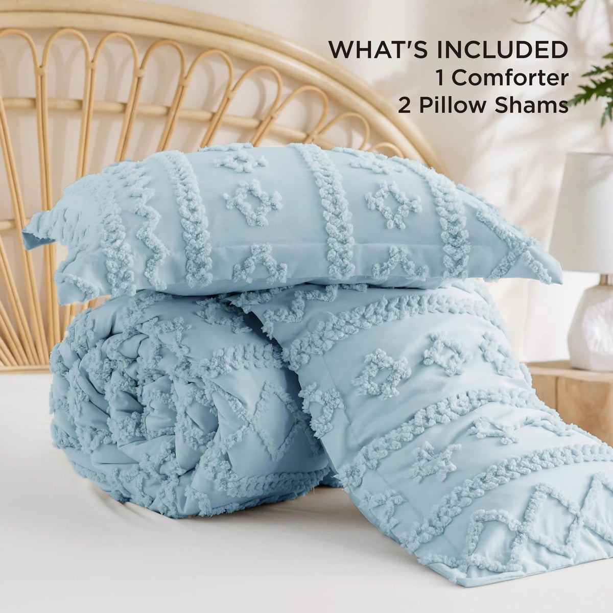 Linfoyer Tufted Boho Comforter Set (3 Pcs)