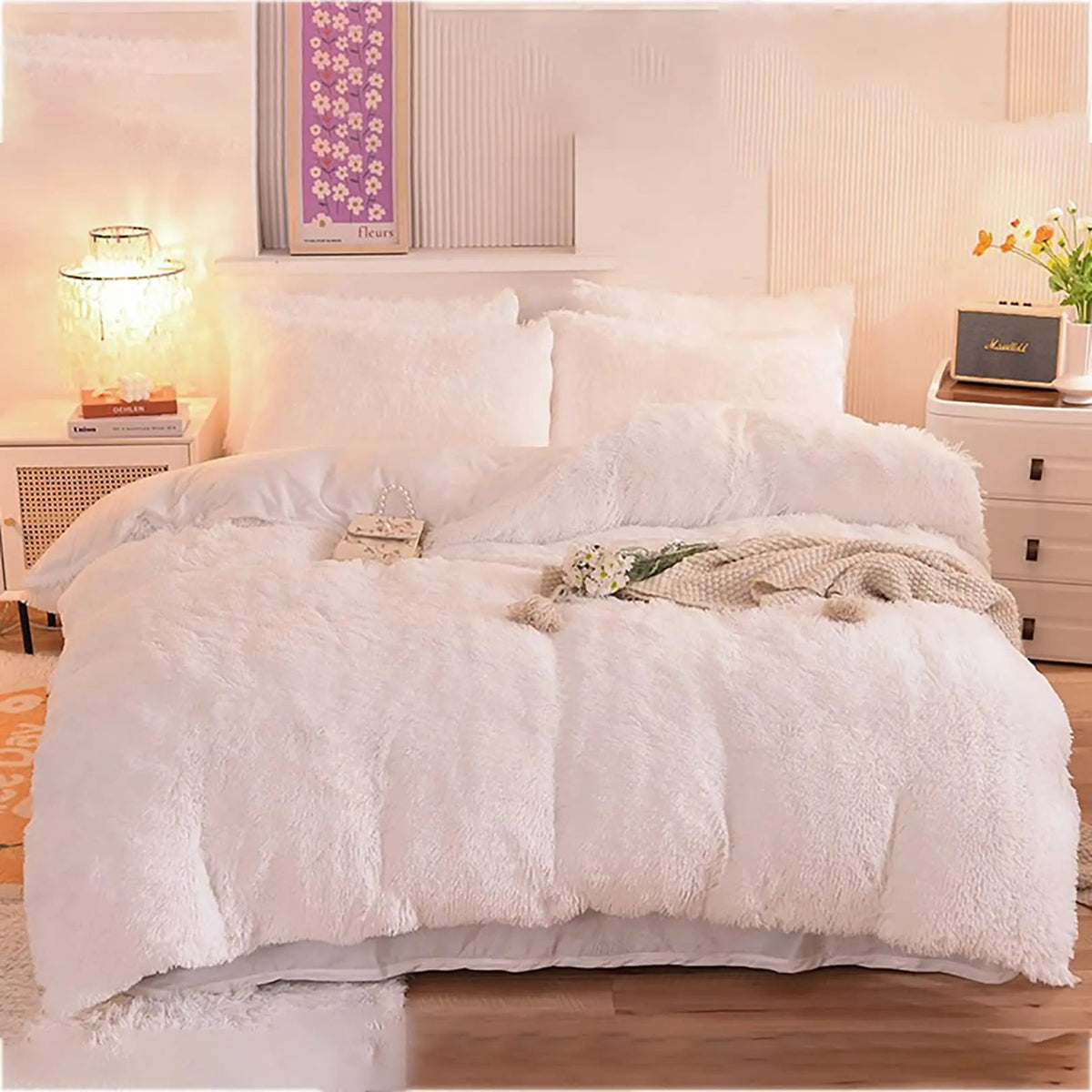 Linfoyer Plush Duvet Cover Set (4 Pcs)