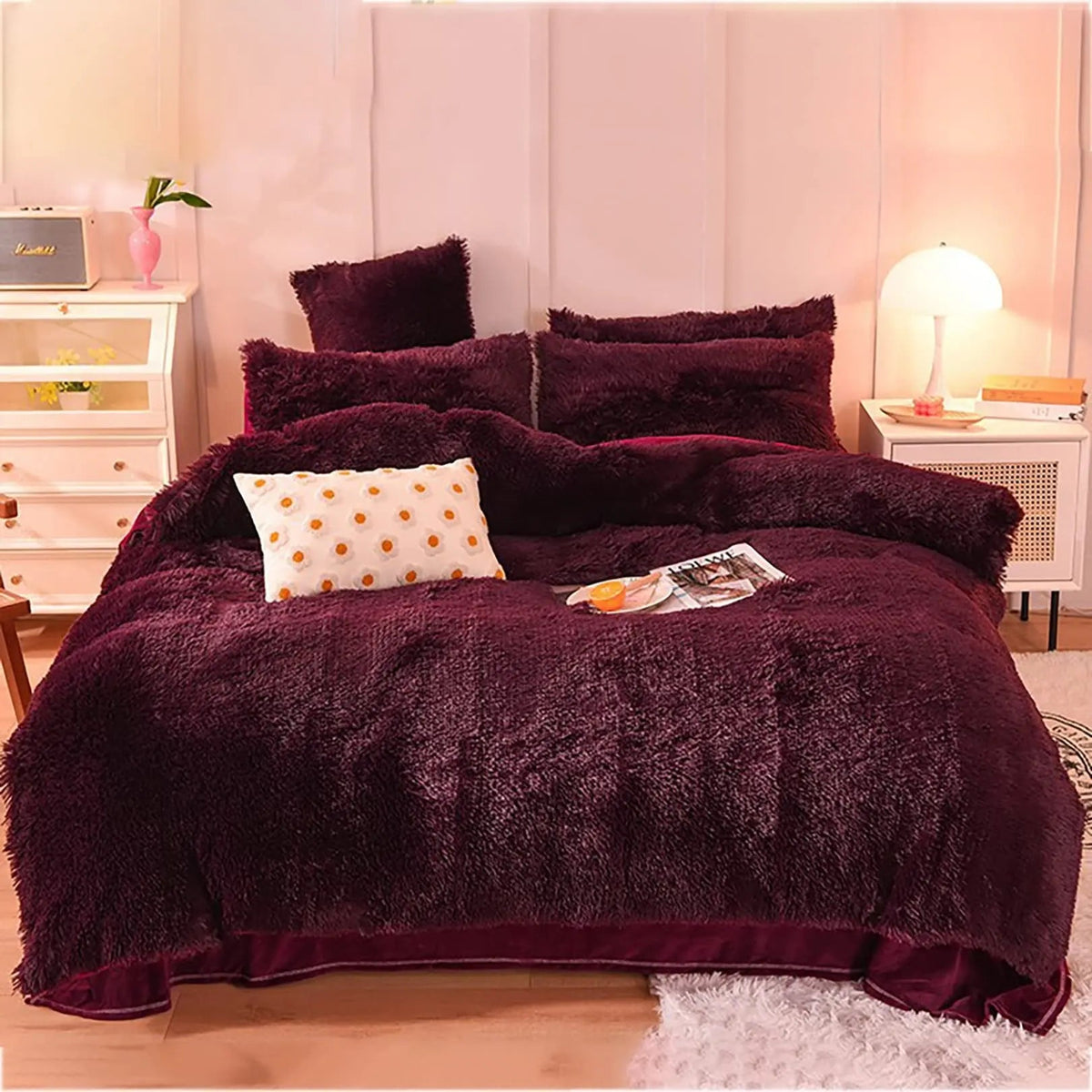 Linfoyer Plush Duvet Cover Set (4 Pcs)