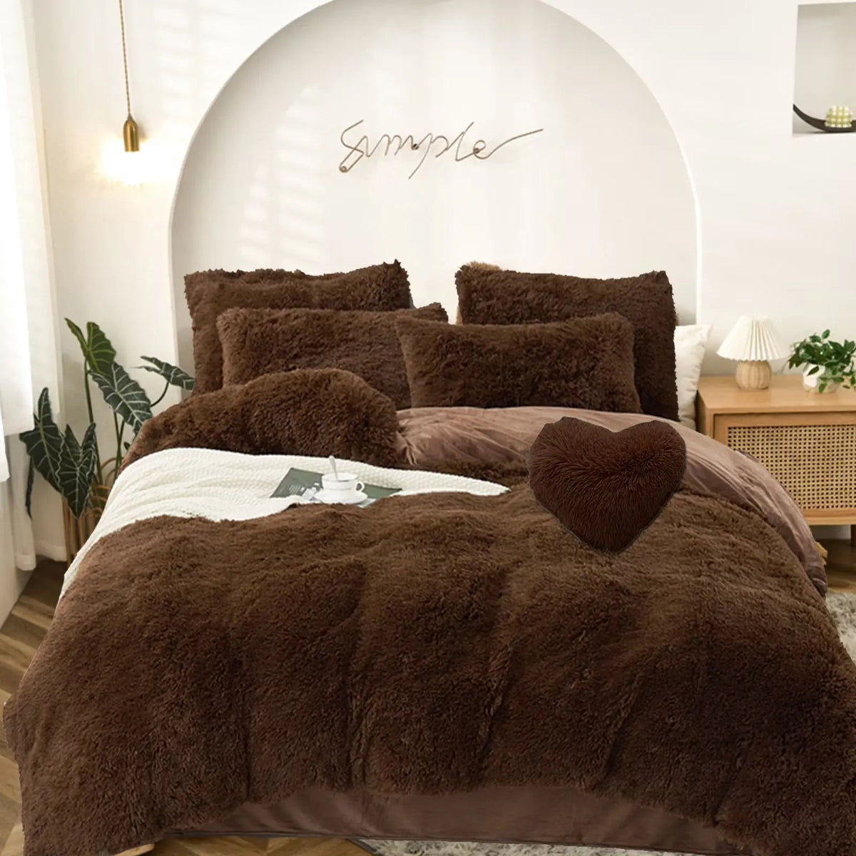 Linfoyer Plush Duvet Cover Set (4 Pcs)