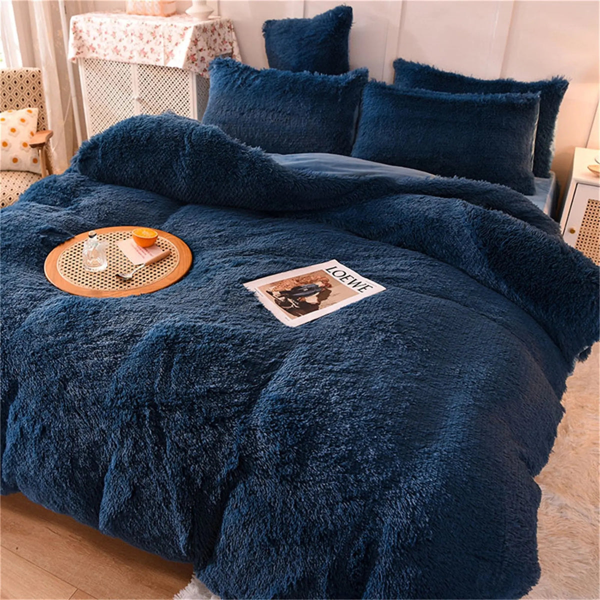 Linfoyer Plush Duvet Cover Set (4 Pcs)