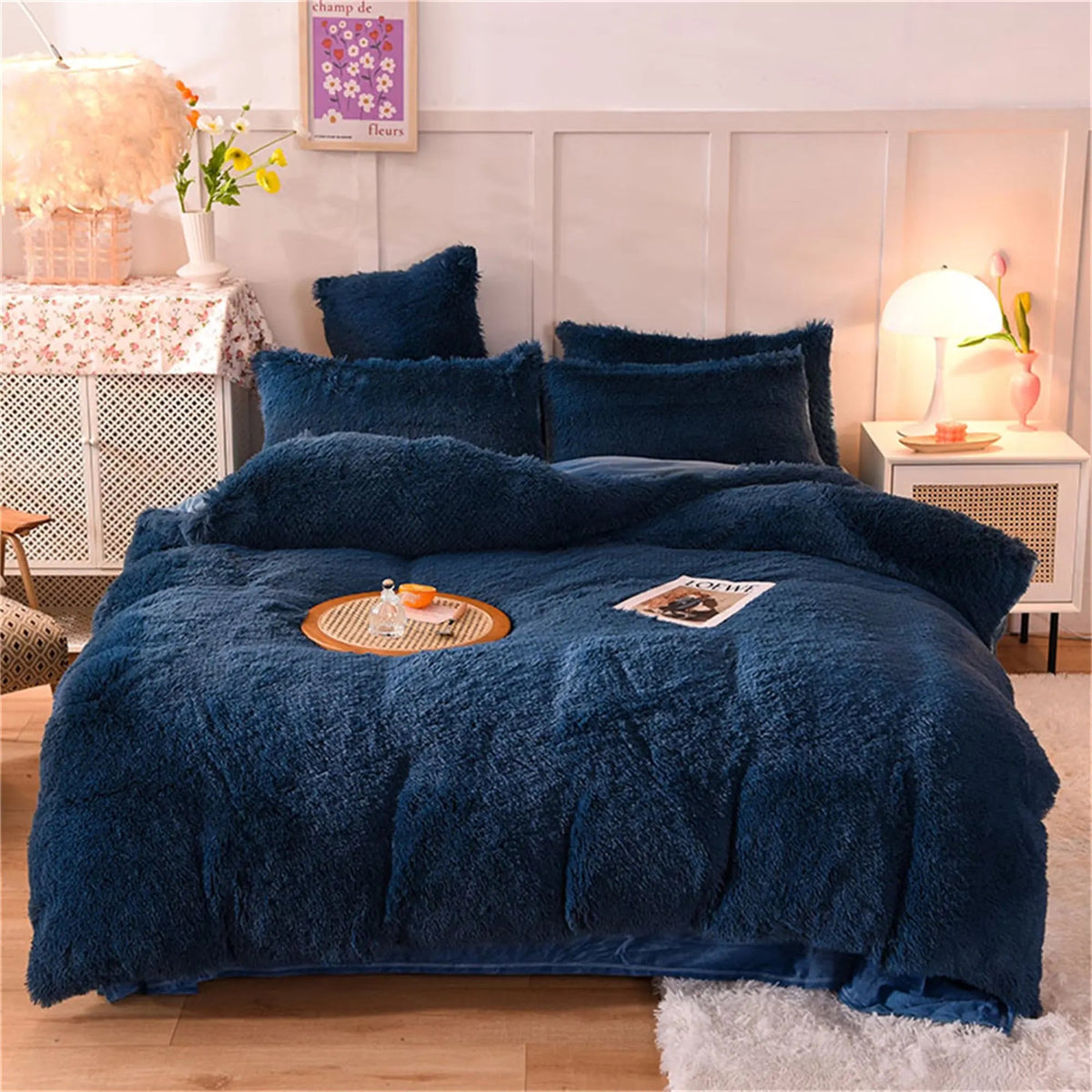 Linfoyer Plush Duvet Cover Set (4 Pcs)