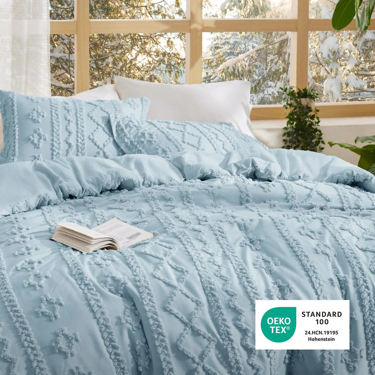 Linfoyer Tufted Boho Comforter Set (3 Pcs)
