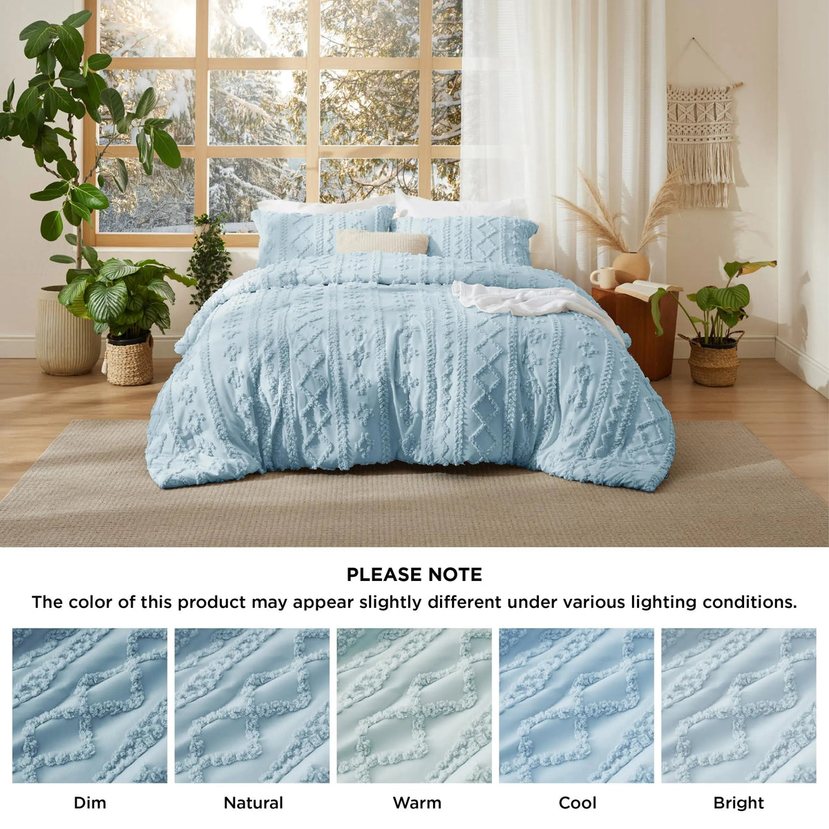 Linfoyer Tufted Boho Comforter Set (3 Pcs)
