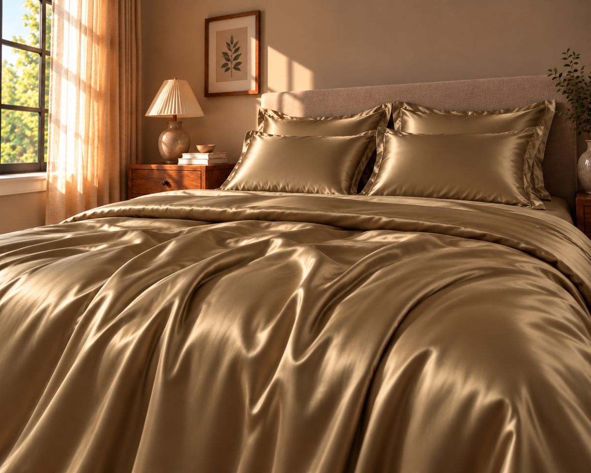 Linfoyer Silk-Blend 4 Piece Bedding Set
